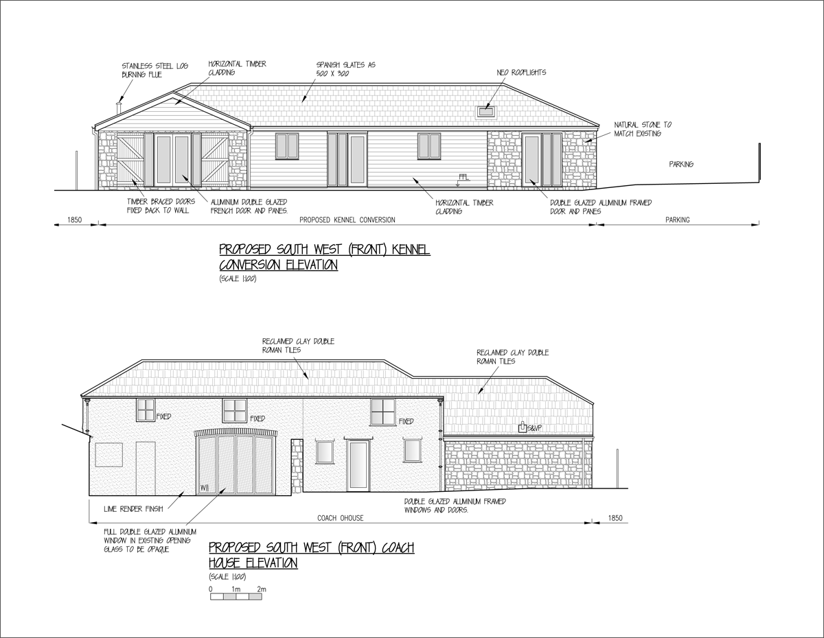 Williams - Proposed Elevation of Coach House and Kennels
